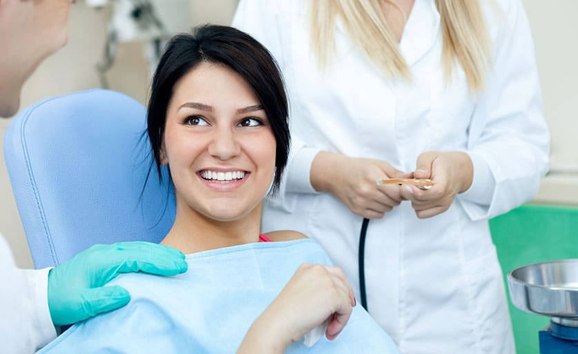 Woman getting a new CEREC crown